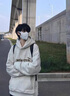 卡圖弛痞帥高街印花連帽衛衣男春秋季寬松休閑運動(dòng)上衣服慵懶風(fēng)潮牌外套 白灰色 常規 XL 【建議120-140斤】 曬單實(shí)拍圖