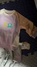 巴厘小豬男童套裝秋季寶寶分體衣服嬰幼兒外出衣服兩件套兒童 淺花灰 90 cm 曬單實(shí)拍圖