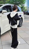 舒芳蝶（shufangdie）衛(wèi)衣女黑色小香套裝女秋季2025新款高級感韓系流行超火穿搭一整套 黑色三件套 M 45/55kg 曬單實拍圖