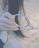老凰祥平安鈴鐺銀手鐲女純銀9999足銀實心鐲子年輕款送女友生日禮 約25克平安字+福牌鈴鐺(送禮盒+ 曬單實拍圖