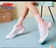 李寧童鞋兒童運動(dòng)鞋女大童大極光旋轉扣反光輕量休閑鞋37YKCV202-10 曬單實(shí)拍圖
