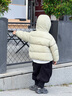 巴拉巴拉balaOne寶寶羽絨服三防男童冬裝女童連帽外套萌2025新款 灰豆綠小恐龍40924-白鴨絨 100 充絨量58g 曬單實(shí)拍圖