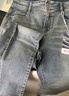 森馬（Semir）牛仔褲女做舊潮流街頭2025春季辣妹毛邊喇叭褲復古風109125124001 曬單實拍圖