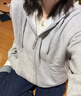 adidas休閑舒適寬松加絨連帽夾克外套男女秋冬阿迪達(dá)斯官方輕運(yùn)動(dòng) 中麻灰   XL 曬單實(shí)拍圖