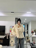 歐若婷雅羽絨棉服女冬季2025新款小個(gè)子時(shí)尚洋氣短款加厚棉衣服裝棉襖外套 米白色 L 曬單實(shí)拍圖
