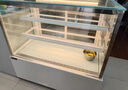 樂(lè)創(chuàng)（lecon） 商用蛋糕柜展示柜冷藏玻璃陳列柜水果壽司保鮮柜 白色風(fēng)冷【弧形后開(kāi)門】+加濕除霧 0.9米臺(tái)式【放臺(tái)面】 曬單實(shí)拍圖