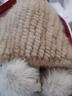 米詩(shī)德女士高檔貂皮帽子水貂皮草帽冬季貂毛編織狐貍毛球保暖護耳毛線(xiàn)帽 淺咖色 均碼有彈力 曬單實(shí)拍圖