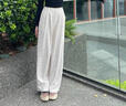 心楠米白色波點(diǎn)糯米褲女秋冬季2025新款垂感休閑軟糯加絨闊腿褲 杏色波點(diǎn)糯米褲常規款【80-140斤】 曬單實(shí)拍圖