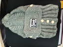 察今帽子女冬季針織保暖毛線(xiàn)帽圍脖口罩一體圍巾帽護耳騎車(chē)防風(fēng)套頭帽 灰色【護耳防風(fēng)/加絨加厚】 曬單實(shí)拍圖