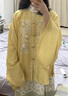 重回漢唐溶溶月豎領(lǐng)對襟襖馬面裙套裝原創(chuàng)明制漢服女款秋冬款 淺黃色豎領(lǐng)對襟襖/預(yù)售 付款45天 M 曬單實(shí)拍圖