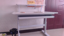 多彩魚兒童學(xué)習(xí)桌椅書桌椅套裝課桌中小學(xué)生家用實(shí)木寫字大白桌椅可升降 1.0M實(shí)木單桌-手搖升降 曬單實(shí)拍圖