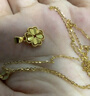 中國(guó)黃金（CHINA GOLD）黃金項(xiàng)鏈女足金四葉草吊墜結(jié)婚情人節(jié)送女友老婆媽媽生日禮物 足金吊墜+S925鏈+禮盒【約0.55-0.6】 曬單實(shí)拍圖