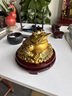 福格達（FUGEDA）八方來(lái)財銅金蟾擺件招財三足金蟬店鋪開(kāi)業(yè)禮物辦公室桌面裝飾品 黃銅款-中號【高檔禮盒】 曬單實(shí)拍圖