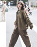 PMOG工裝背帶褲女日系復古小個子學生韓版寬松2025新款連體闊腿褲女 卡其單件背帶褲 S 建議80-95斤 曬單實拍圖