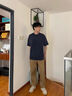哈吉斯（HAZZYS）男裝 春秋款PHIZ系列男褲子通勤直筒褲簡(jiǎn)約商務(wù)休閑褲男 卡其色KK 33 （175/80A） 曬單實(shí)拍圖