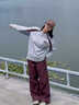 LAZY DAY TREND戶(hù)外拼色半拉鏈吸濕速干運動(dòng)長(cháng)袖T恤男防曬涼感抗菌短袖 淺云灰 L 曬單實(shí)拍圖