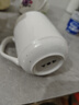 潔雅杰陶瓷茶杯 帶蓋水杯子(350ml)陶瓷茶杯陶瓷辦公杯 純白國家補貼 曬單實(shí)拍圖