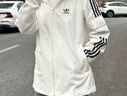 adidas經(jīng)典三條紋運動(dòng)連帽夾克外套男女秋季阿迪達斯三葉草 亮白   M 曬單實(shí)拍圖