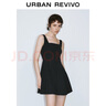UR2026夏季新款女裝氣質(zhì)經(jīng)典黑色方領(lǐng)連衣裙UYV750063+ 黑色 XS 曬單實(shí)拍圖