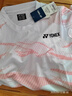YONEX尤尼克斯羽毛球服國家隊同款訓練服舒適透氣短袖115025BCR白M 曬單實(shí)拍圖