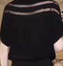 歐貨一字領(lǐng)鏤空冰絲黑色短袖T恤女夏季寬松蝙蝠袖薄款針織衫上衣 黑色 M 曬單實(shí)拍圖