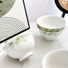 NINE CRANES景德鎮高顏值骨瓷家用碗具釉下彩飯碗微波爐簡(jiǎn)約4.5英寸飯碗10個(gè) 曬單實(shí)拍圖