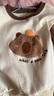 JELLYBABY兒童秋裝套裝女童童裝小寶寶保暖男童加絨兩件套【2024秋冬新品】 杏色 110 CM 曬單實(shí)拍圖