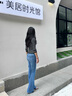 Calvin KleinJeans25春夏女士美式復(fù)古懷舊風(fēng)ck微彈高腰微喇牛仔褲47B947G VRN-牛仔淺藍(lán) 27 曬單實(shí)拍圖