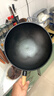 典匠鑄鐵炒鍋生鐵鍋無(wú)涂層圓底炒鍋加厚炒菜鍋胡桃木柄圓底木蓋30cm 曬單實(shí)拍圖