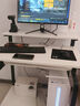 實(shí)木臺式電腦桌可放打印機簡(jiǎn)易小型學(xué)生學(xué)習書(shū)桌家用臥室移動(dòng)桌子 U1白架+白色【實(shí)木生態(tài)板】 60x58x88cm 曬單實(shí)拍圖