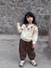 G.DUCKKIDS小黃鴨童裝女童套裝春秋季兒童衣服小童秋裝花邊兩件套運(yùn)動裝女孩 咖色 100 建議90-100cm3-4歲cm 曬單實(shí)拍圖