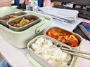 小熊（Bear）電熱飯盒 加熱飯盒 保溫飯盒可加熱 雙層四膽辦公室蒸煮熱飯神器可預(yù)約上班族加熱便當(dāng)盒DFH-G16W7 曬單實(shí)拍圖