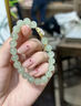 中國黃金（CHINA GOLD）和田玉手串女素圈冰晴水串珠玉石手生日禮物送女友老婆教師節禮物 【深晴水/珠約6mm】冰晴水和田玉 曬單實(shí)拍圖