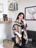 瑪麗亞·古琦教師節(jié)禮物加大披肩外搭媽媽生日純羊毛圍巾女禮盒裝經(jīng)典 咖色 曬單實拍圖