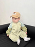G.DUCKKIDS小黃鴨童裝嬰兒連體衣春秋季新生兒衣服秋裝男寶寶外出服秋季爬服 綠色 80cm 80尺碼建議9-12個(gè)月cm 曬單實(shí)拍圖