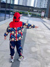 G.DUCKKIDS小黃鴨品牌聯(lián)名奧特曼兒童衣服男童套裝秋季2024新款童裝男孩秋裝 拼色奧特曼拼接眼鏡【春秋款】 120 尺碼5~6歲【110-120cm】cm 曬單實(shí)拍圖