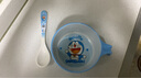 五和（WUHE）輔食碗兒童餐具寶寶吃飯碗卡通帶手柄嬰幼兒碗耐樹(shù)脂食品級防燙 新哆啦A夢(mèng)400ml+勺子 曬單實(shí)拍圖