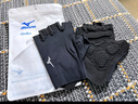 美津濃（MIZUNO）健身手套男女半指騎行訓練單杠引體向上擼鐵器械防滑B593黑色小碼 曬單實(shí)拍圖