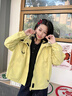 WVD美國品牌外套2025洋氣新款女大童春季兒童衣服初中生春秋風(fēng)衣上衣黃色150 CM 曬單實(shí)拍圖