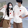 MDlilapolo領(lǐng)情侶裝夏季結(jié)婚領(lǐng)證登記照2025新款潮流短袖t恤衣服定制 白色(愛心一) 3XL 單件 （140-150斤） 曬單實拍圖