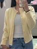 森馬（Semir）針織開衫女冬季短款繡花圖案假兩件正肩2025疊穿上衣109725106007 曬單實拍圖