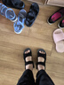 其樂（Clarks）夏季新款女鞋涼鞋沙灘鞋透氣柔軟舒適百搭外穿媽媽禮物運(yùn)動涼鞋女 黑色 37 曬單實(shí)拍圖