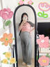 優(yōu)美珍（YOUMEIZHEN）日本孕婦褲子秋款外穿2025新款不勒肚子托腹長(cháng)褲休閑闊腿褲孕婦裝 淺灰色【春秋款】 L（建議體重：110-130斤） 曬單實(shí)拍圖