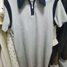 初語(yǔ)撞色拼接POLO裙女2025夏季新款彼得潘領(lǐng)寬松小個(gè)子連衣裙 花灰色 L 曬單實(shí)拍圖