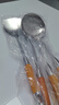 Jidaocook304不銹鋼花梨木廚具套裝家用鍋鏟廚房鏟勺鍋鏟家用炒菜鏟子 四件套(粥勺+鍋鏟+漏勺+煎鏟) 曬單實(shí)拍圖