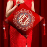 天丂 喜字結婚抱枕婚禮婚房布置紅色流蘇沙發(fā)靠墊婚房裝飾喜慶結婚禮 【吾家有喜】一對 40*40cm 曬單實(shí)拍圖