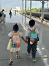 UEK幼兒園兒童男女童書(shū)包親子包寶寶戶(hù)外出行萌寵雙肩背包草莓粉中號 曬單實(shí)拍圖