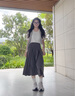 CAMILA KSENIA老爹鞋女2025新款夏季休閑跑步鞋百搭厚底港風(fēng)增高網(wǎng)面透氣運動(dòng)鞋 灰藍色 37 曬單實(shí)拍圖