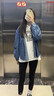 雙口袋大碼鯊魚(yú)褲加絨打底褲女秋冬外穿2025新款保暖瑜伽褲收腹褲 星耀黑  -雙口袋 春秋款【不加絨】 L 100-115斤 曬單實(shí)拍圖