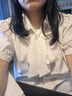 麓格立短袖白襯衫女職業(yè)正裝2025年夏季寬松休閑設計感垂感襯衣上衣 白色襯衫 XL 【建議120-130斤】 曬單實(shí)拍圖